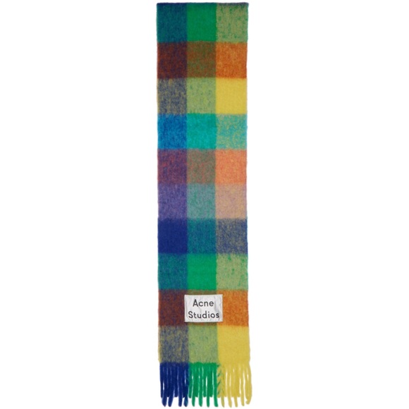 acne studios plaid scarf